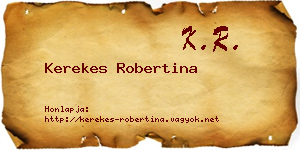 Kerekes Robertina névjegykártya